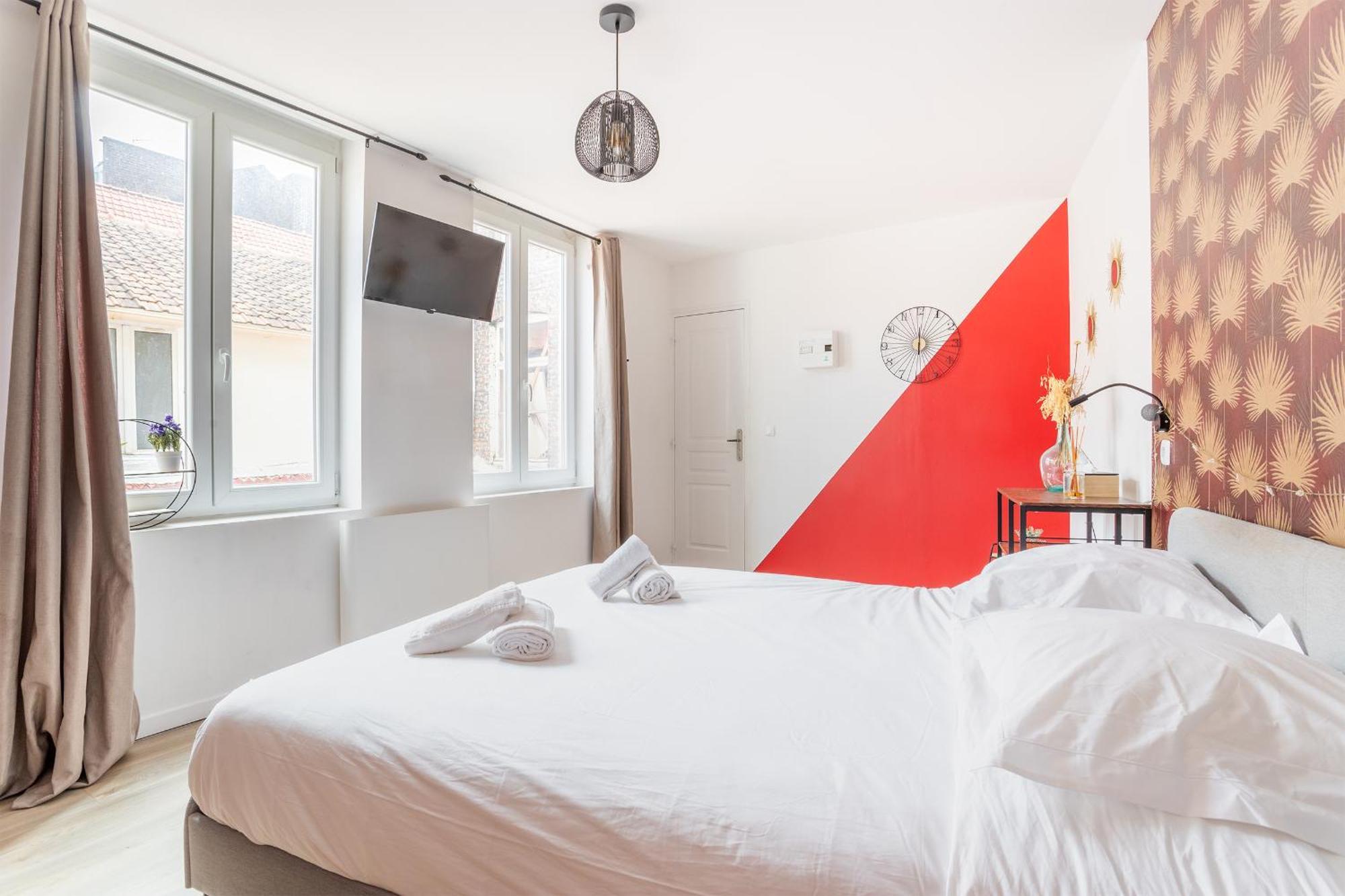 S&K Suite Grande Rue Roubaix - Chambre Spacieuse Et Sdb Privee - Netflix Et Cuisine Exteriör bild